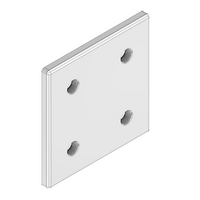 41-120-1 MODULAR SOLUTIONS ALUMINUM CONNECTING PLATE<br>90MM X 90MM FLAT TIE W/HARDWARE